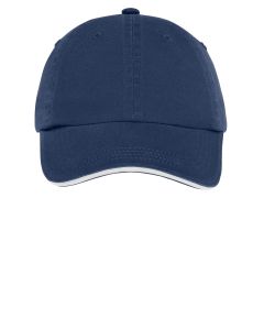 Port Authority® Sandwich Bill Cap with Striped Closure