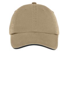 Port Authority® Sandwich Bill Cap with Striped Closure