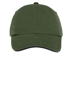 Port Authority® Sandwich Bill Cap with Striped Closure