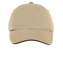 Port Authority® Sandwich Bill Cap with Striped Closure