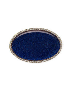 BLG-OV-Gold Frame / Glimmer Blue Plate