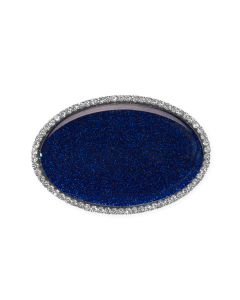 BLG-OV-Silver Frame / Glimmer Blue Plate