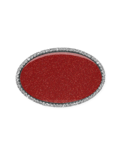 BLG-OV-Silver Frame / Glimmer Red Plate