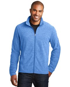 Port Authority® Heather Microfleece Full-Zip Jacket