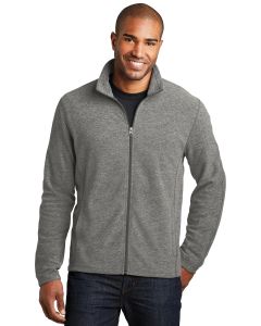 Port Authority® Heather Microfleece Full-Zip Jacket