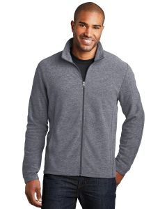 Port Authority® Heather Microfleece Full-Zip Jacket