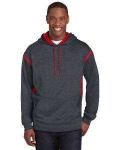 Sport-Tek® Tech Fleece Colorblock Hooded Sweatshirt