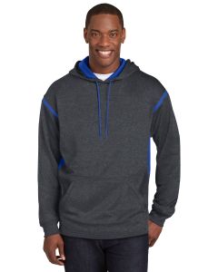 Sport-Tek® Tech Fleece Colorblock Hooded Sweatshirt