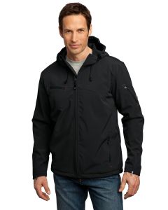 Port Authority® Textured Hooded Soft Shell Jacket