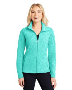 Port Authority® Ladies Heather Microfleece Full-Zip Jacket