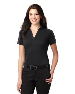 Port Authority® Ladies Silk Touch™ Performance Colorblock Stripe Polo
