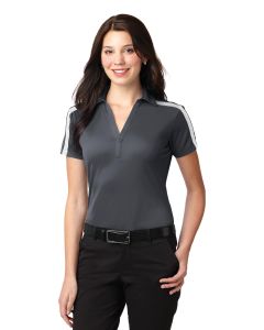 Port Authority® Ladies Silk Touch™ Performance Colorblock Stripe Polo