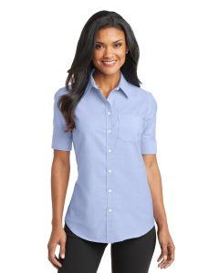 Port Authority® Ladies Short Sleeve SuperPro ™  Oxford Shirt