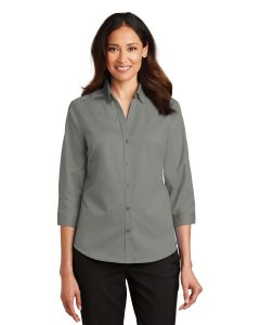 Port Authority® Ladies 3/4-Sleeve SuperPro ™  Twill Shirt
