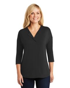Port Authority® Ladies Concept 3/4-Sleeve Soft Split Neck Top