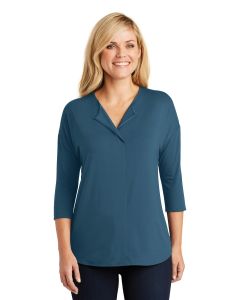 Port Authority® Ladies Concept 3/4-Sleeve Soft Split Neck Top