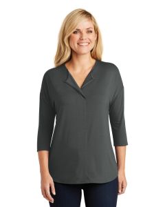 Port Authority® Ladies Concept 3/4-Sleeve Soft Split Neck Top