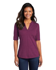 Port Authority Ladies Stretch Heather Open Neck Top