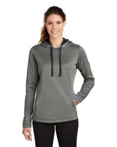 Sport-Tek® Ladies PosiCharge  ®  Sport-Wick  ®  Heather Fleece Hooded Pullover