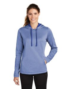 Sport-Tek® Ladies PosiCharge  ®  Sport-Wick  ®  Heather Fleece Hooded Pullover