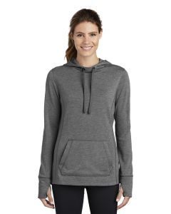 Sport-Tek® Ladies PosiCharge  ®  Tri-Blend Wicking Fleece Hooded Pullover