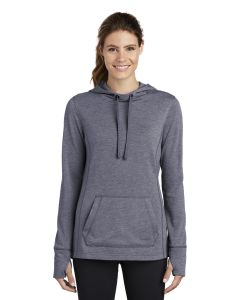Sport-Tek® Ladies PosiCharge  ®  Tri-Blend Wicking Fleece Hooded Pullover