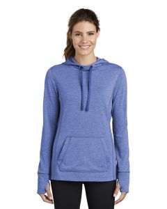 Sport-Tek® Ladies PosiCharge  ®  Tri-Blend Wicking Fleece Hooded Pullover