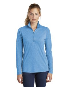 Sport-Tek® Ladies PosiCharge  ®  Tri-Blend Wicking 1/4-Zip Pullover