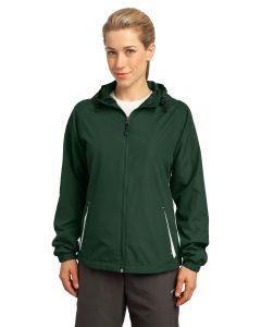 Sport-Tek® Ladies Colorblock Hooded Raglan Jacket