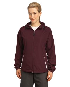 Sport-Tek® Ladies Colorblock Hooded Raglan Jacket