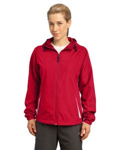Sport-Tek® Ladies Colorblock Hooded Raglan Jacket