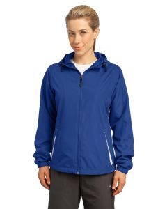 Sport-Tek® Ladies Colorblock Hooded Raglan Jacket