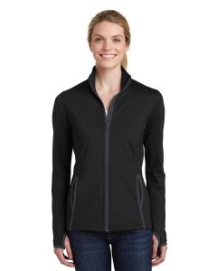 Sport-Tek® Ladies Sport-Wick ®  Stretch Contrast Full-Zip Jacket