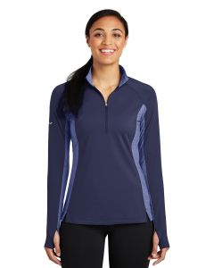 Sport-Tek® Ladies Sport-Wick ®  Stretch Contrast 1/2-Zip Pullover
