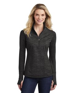Sport-Tek® Ladies Sport-Wick  ®  Stretch Reflective Heather 1/2-Zip Pullover