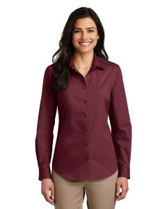 Port Authority® Ladies Long Sleeve Carefree Poplin Shirt