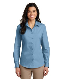 Port Authority® Ladies Long Sleeve Carefree Poplin Shirt