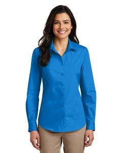 Port Authority® Ladies Long Sleeve Carefree Poplin Shirt