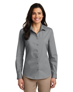 Port Authority® Ladies Long Sleeve Carefree Poplin Shirt