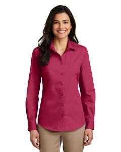 Port Authority® Ladies Long Sleeve Carefree Poplin Shirt