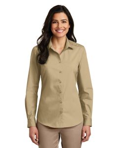 Port Authority® Ladies Long Sleeve Carefree Poplin Shirt