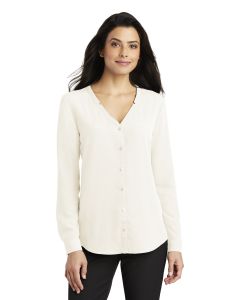 Port Authority® Ladies Long Sleeve Button-Front Blouse