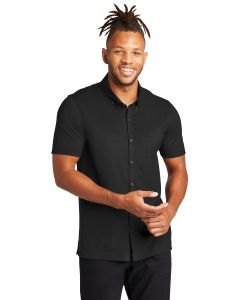 Mercer+Mettle™ Stretch Pique Full-Button Polo MM1006