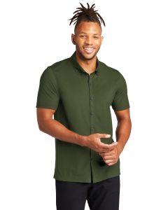 Mercer+Mettle™ Stretch Pique Full-Button Polo MM1006