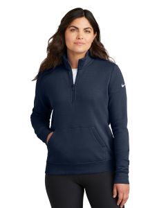 Nike® Ladies Club Fleece Sleeve Swoosh 1/2-Zip