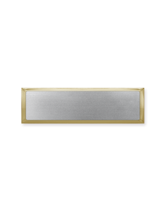 Slim Pro Name Badge - Gold Frame with Silver Plate