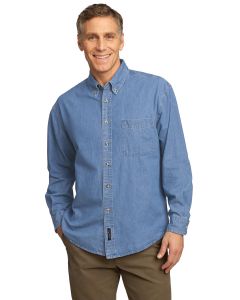 Port & Company® Long Sleeve Value Denim Shirt