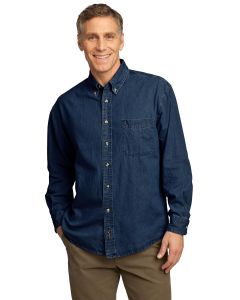 Port & Company® Long Sleeve Value Denim Shirt