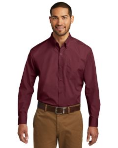 Port Authority® Long Sleeve Carefree Poplin Shirt